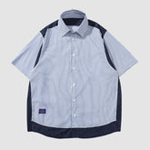 Übergroße Patchwork-Streifenhemden